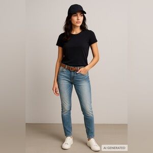 QS by s.Oliver Women’s Slim Fit Jeans Light Wash Distressed Denim W31 L32 tall